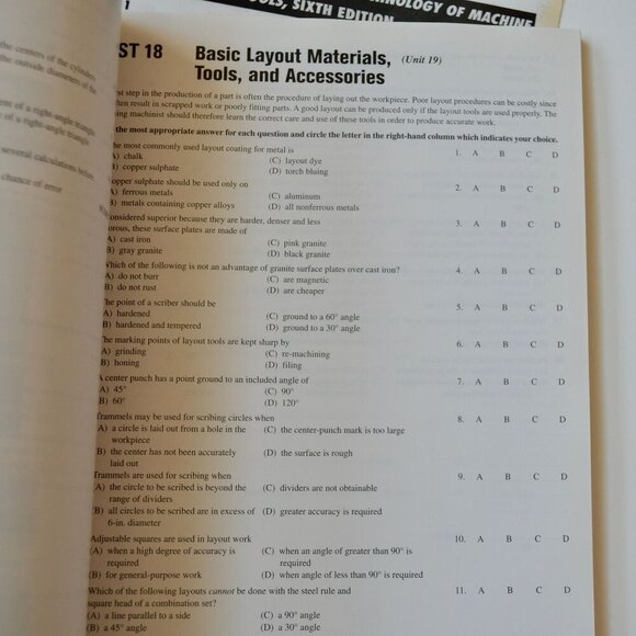 Workbook for Technology of Machine Tools 6th Edition Steve Krar + Answer Key - Picture 4 of 5